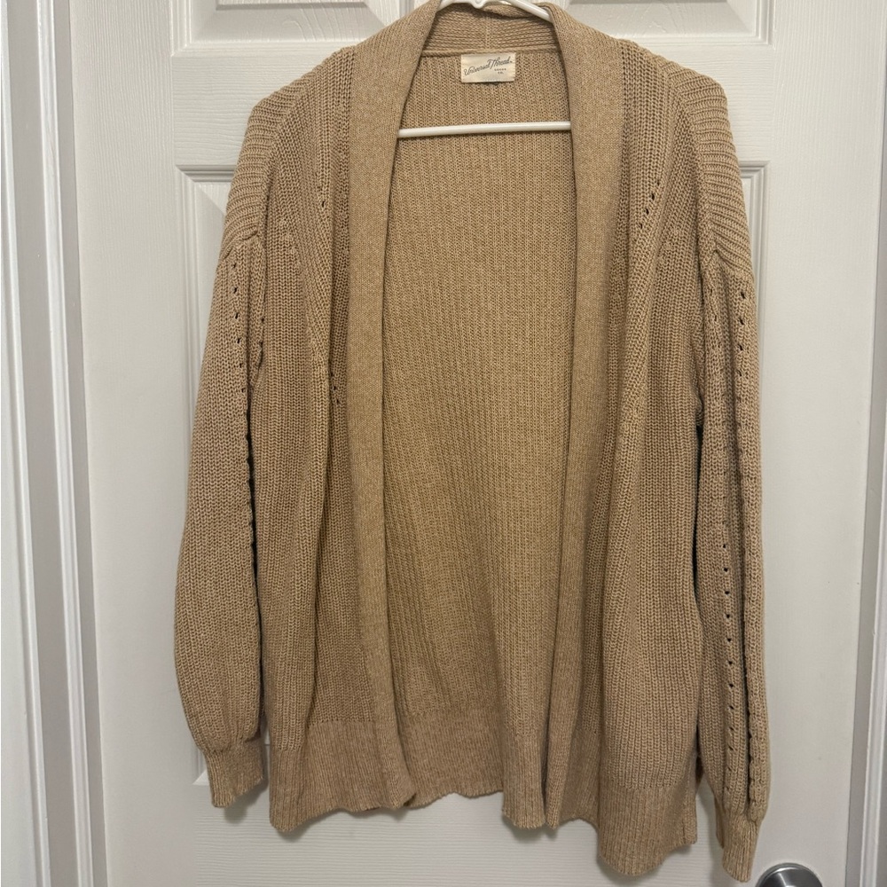 Universal Thread Beige Open-Front Cardigan